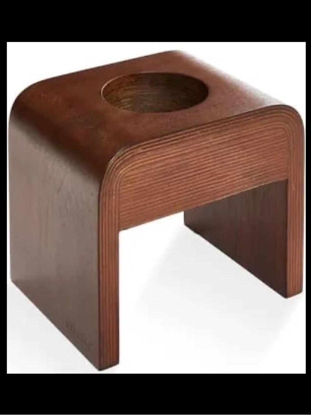 LoveSac Modern Dark Brown Wooden drink Holder for Couch
